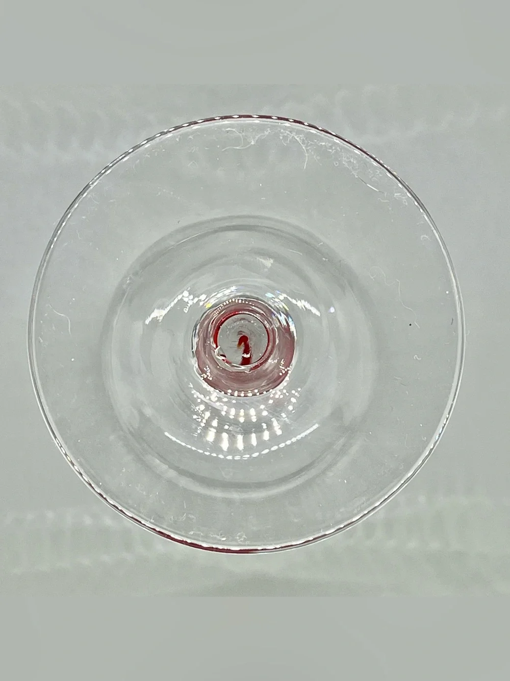 Pier 1 Ruby Red Tear Drop Filament Stem Water Wine Glasses Set of 4